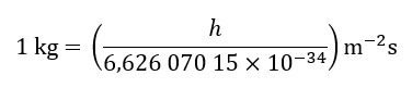 SI - fórmula del kg