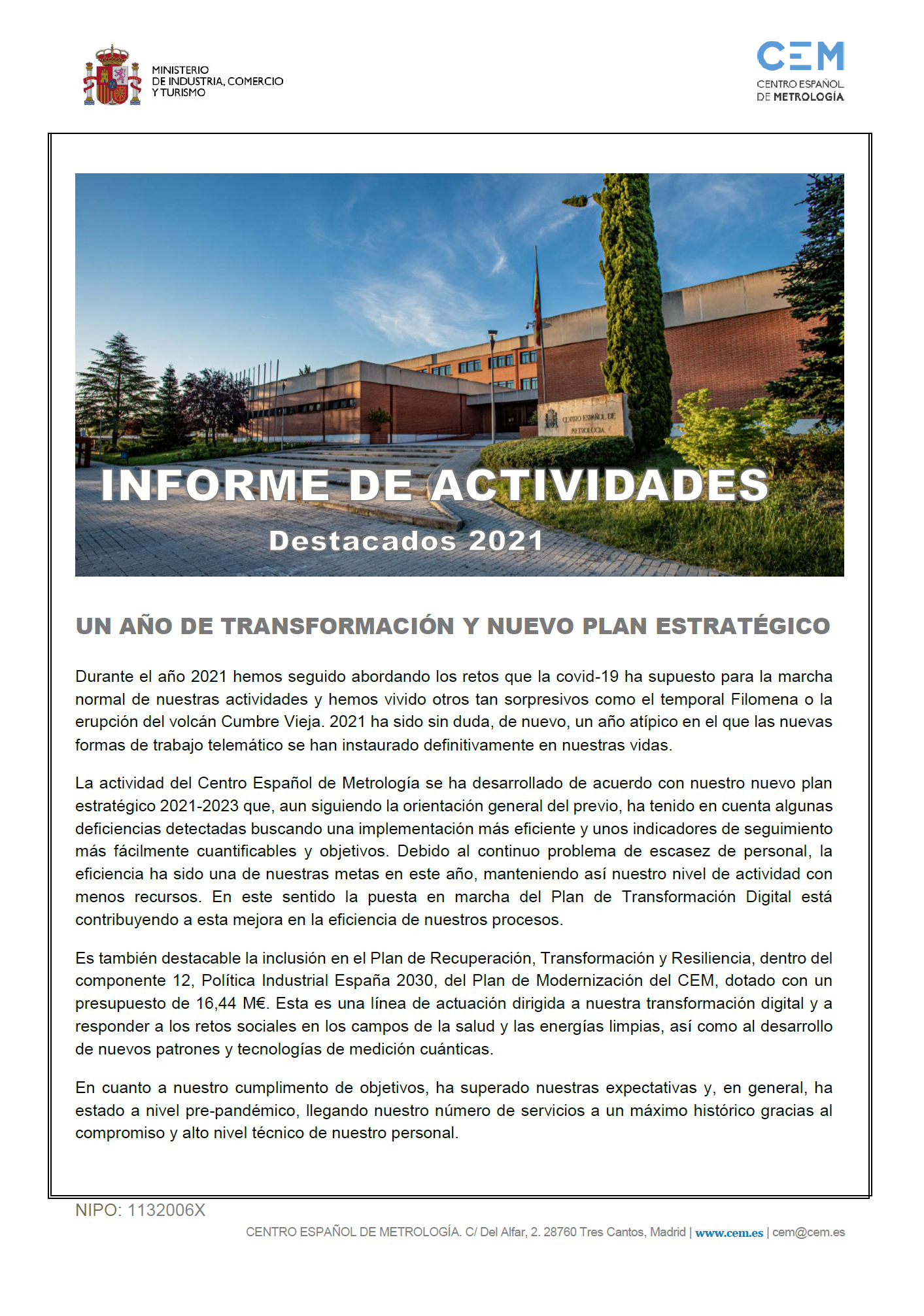 Informe de actividades - Destacados 2021