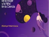 Cartel oficial dia internacional de la mujer y niña en la ciencia