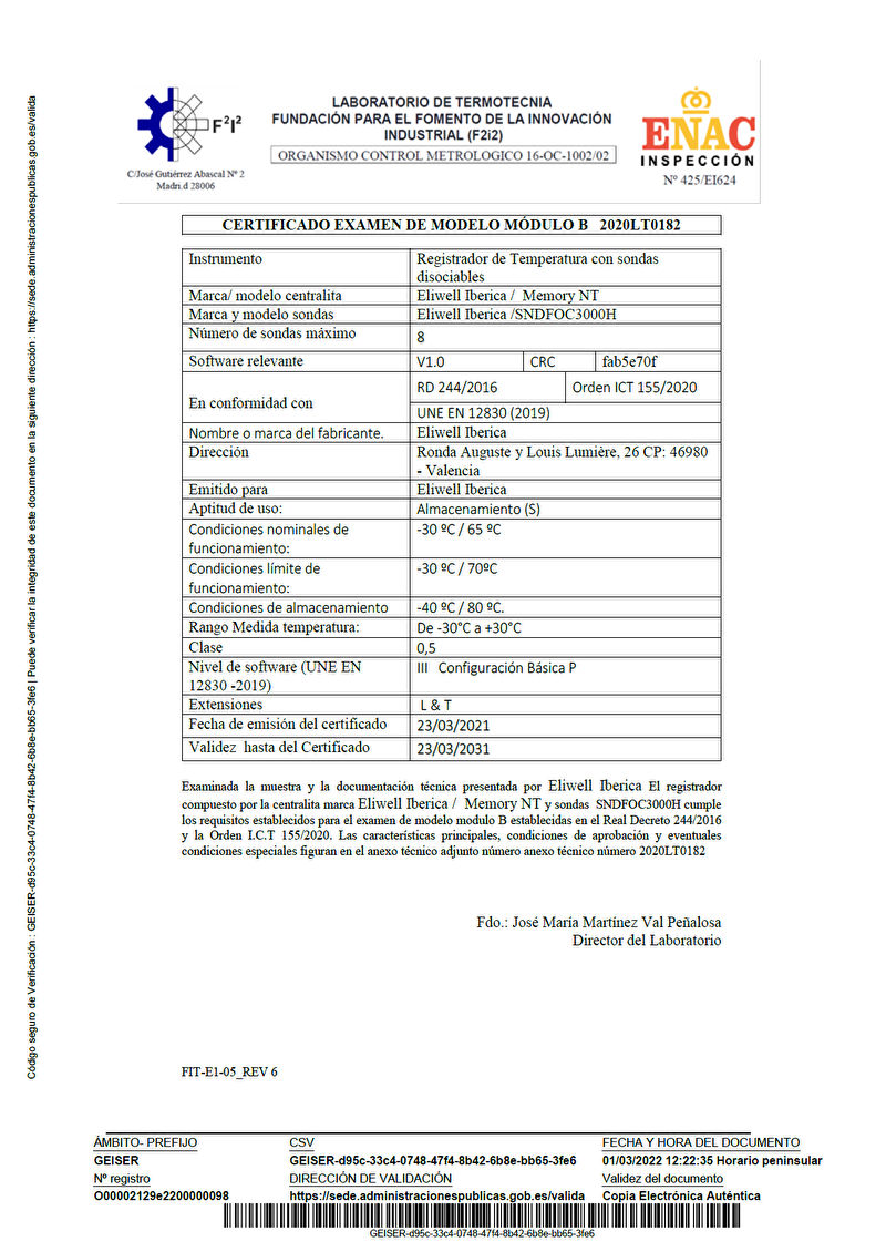 Certificado examen de modelo módulo B nº 2020LT0182
